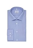 Seidensticker Herren Business Hemd Slim Fit – Bügelfreies25 Businesshemd, Blau (Mittelblau 15), (Herstellergröße: 44)