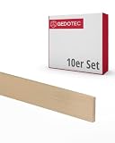 Gedotec Holzleisten zum basteln - Holzbretter zum bauen aus Buchen-Holz 95 cm | 10 Stück 5x30x950 mm | BASIC | vielseitiges Holz zum Basteln und Bauen von verschiedenen Objekten | Fensterbank H
