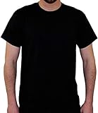 GROSSHANDEL Schwarze T-Shirts 100% Baumwolle VON Love Trends (50 T-Shirts) PERFEKT FÜR DEN Alltag ODER ZUM DRUCKEN UND Sticken LEERES T-Shirt (MITTEL)
