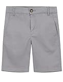 Spring&Gege Jungen Chino Shorts Baumwolle Kurze Hose Sommer Shorts für Kinder, Silber, XL(11-12 Jahre/152-158)