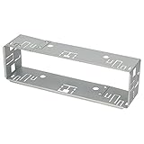 Audioproject A122- Einbaurahmen 1DIN Universal Autoradio Einbauschacht Metall Einschubrahmen - Autoradio Schacht für 1 DIN Zubehör Radio - Maße 182 x 53 mm. Einbautiefe ca. 50mm