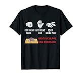 Schere Stein Papier Kreissäge Heimwerker Tischler Schreiner T-Shirt