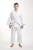 Ippon Gear Set Beginner Kinder Judoanzug Kampfsport Anzug inkl Gürtel [Gummizug & Schnürbund an der Hose I 190gr/m² Stoffdichte] weiß