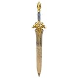Amont Mini-Schwert World of Warcraft inoffizielle Replik King Llane Schwert aus Edelstahl und Metallgriff mit 51 cm Klinge - Stumpfes dekoratives Schwert