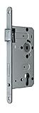 BKS Standard Zimmer Türschloss für Profilzylinder 55/72/8, Stulp: 18 x 235mm abgerundet, DIN Links incl. SN-TEC® Montageset