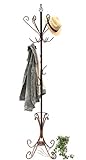 DanDiBo Kleiderständer Metall 210 cm Art.156 Garderobe Garderobenständer Antik Schirmständer Eisen Kleiderständer (Kupfer Schwarz Antik)