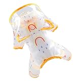Generisch Haustier Hund Regenmantel Haustier Regen Regenmantel für Hund Welpen-Hoodie Hunde-regencape hunderegencape Kleiner Welpen-Regenmantel Kleiner Hund Regenmantel Polyester Yellow