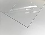 Plexiglasplatte, 0.3 cm dick, 30.5 x 30.5 cm, gegossene transparente Acrylplatte, dicke transparente Kunststoffplatte, dünne Acrylplatten zum Basteln, Plexiglasscheibe, 2 Stück