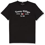 Tommy Hilfiger Jungen Th Artwork Tee S/S T-Shirt, Black, 16 Jahre