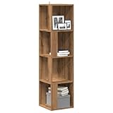 LAPOOH Eckregal Artisan-Eiche 33x33x132 cm Holzwerkstoff, Bücherregal, Esszimmer Deko, Eckbücherregal, Eckschrank, Leiterregale, Ecke Dekoration - 856723