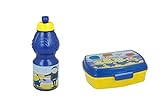 ALMACENESADAN, 5003 Minions Sportflasche 400 ml und rechteckig, mehrfarbig, wiederverwendbar, BPA-frei
