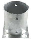 Aufschraubhülse 150mm Pfostenträger Bodenhülse Verzinkt als Bodenhülse auf Beton oder festen Untergrund für Zaunträger Hülse Bodenplatte Anker (rund Ø 120 mm)