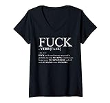 Damen Fuck Definition Dictionary Design Profanity Gift Tee T-Shirt mit V-Ausschnitt