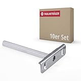 Gedotec Tablarträger Stahl blau hell verzinkt - CLEVER | 10 Stück Regalträger Metall - Schwerlastträger | Regalhalterung Wand-Montage | Regal-Bodenträger unsichtbar | Wandregalträg