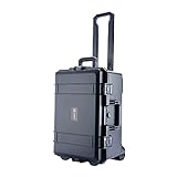 Lykus HC-5220 Wasserdicht Koffer mit Rad und anpassbarem Schaumstoff,Innengröße 52x36x24,5 cm, geeignet für Kameras, Objektive, elektronische Geräte und mehr