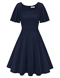 cocktailkleid v Ausschnitt Elegante Kleider Sommer Petticoat Kleid 50er Jahre Swing Kleid CL649-7 XL