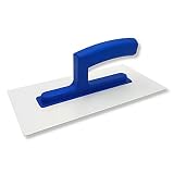DEWEPRO® Glättkelle, Traufel, Mörtelbrett, Reibebrett aus Kunststoff - 270x130mm (PS) zum Auftragen und Glätten von Strukturp