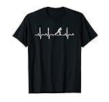Herzschlag Herzlinie Herzfrequenz Langlauf T-Shirt Biathlon T-Shirt