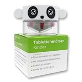 LisaCare Tabletten Mörser - 5 x 4cm Medikamenten Mörser für Kinder - Mörser für Tabletten mit Pillendose im Deckel für Zuhause & unterwegs (Panda-Motiv)