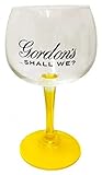 Gordon's Gin Sicilian Lemon Shall We? Werbeballon-Glas, gelber Stiel