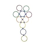 lujiaoshout Hopscotch Ring Game Mehrfarbige Ringe und Stecker für die Außen- oder Innen-Fun Kreatives Spiel-Set für Mädchen und Jungen Ring-Wurf Spiele