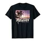 Malediven Indischer Ozean Vintage Sonnenuntergang Souvenir T-Shirt