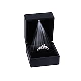 ZADAWERK® Ringbox - mit LED - Schwarz - Schmuck, Hochzeit, Verlobung, Heiratsantrag
