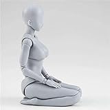 ausuky 15 cm Zeichenfiguren für Künstler Skizze bewegliche Gliedmaß-Actionfigur Modell menschlicher Mannequin Mann Frau Kit (weiblich)