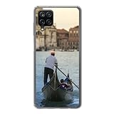 Hülle für Samsung Galaxy A12 - Gondoliere in Venedig - Silikone/Softcase Handyhülle Cover