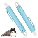 Elkuaie 2 Stück Zeckenpinzette, Zeckenentferner für Haustiere, Automatische Zeckenzange, Sichere Zeckenzange für Menschen, Katzen, Hunde(Blau)