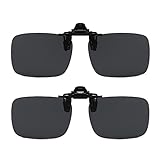 Musivon Sonnenbrillen Aufsatz Brille für Brillenträger - Sonnenbrille Clip für Herren Damen 2 Packungen