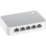 TP-Link TL-SF1005D 5-Port Fast Ethernet-/Netzwerk-/Lan Switch (10/100Mbit/s, automatische Geschwindigkeits- und Duplexanpassung, Plug-und-Play, Auto-MDI/MDIX, lüfterlos) weiß