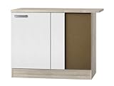 idealShopping GmbH Küchen Eckunterschrank mit Arbeitsplatte Genf UEL106-9 in weiß 100
