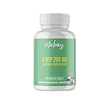 Vitabay 5-HTP 200 mg • 240 vegane Tabletten • Serotonin-Booster • Hochdosiert • Hohe Bioverfügbarkeit • Aus afrikanischen Schwarzbohnensamen • Made in Germany