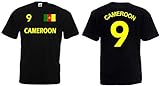 Fruit of The Loom Kamerun Herren T-Shirt Cameroon Trikot beidseitig Bedruckt