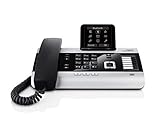 Gigaset DX800A Schnurgebundenes All-In-One DECT-Telefon mit großem Farbdisplay, ISDN-Anschluss für 6 Geräte, VoIP-Funktion, Bluetooth, 1000 Kontakte, brillante Audioqualität, titanium