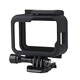 Rahmen Frame Gehäuse Kompatibel mit GoPro Hero 8 Black Actionkameras Zubehör Schutzgehäuse Case mit Sockel und Schraube Schwarz