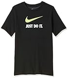 Nike Jungen T-Shirt B NSW Tee JDI Swoosh, Black/Volt, XS, AR5249