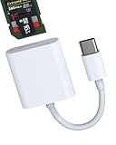 USB C auf SD Micro SD Kartenleser Adapter (2-in-1) für TF-Speicherkarte für Apple iPhone 16 15 Pro für iPad Mac, kompatibel für Samsung Digitalkamera, Android, Laptop, kompakte Übertragung, Computer,