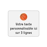 Mauspad, rechteckig, Piktogramm, Basketball mit Text