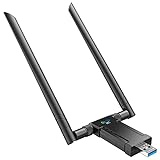 doedoeflu AC1300 USB WLAN Stick 1300Mbps 5dBi Dual-WLAN bis zu 867 MBit/s 5 GHz, 400 MBit/s 2.4 GHz,USB 3.0 WLAN Wireless Network Adapter für Desktop Laptop PC Windows 11/10/8.1/8/7/XP, Mac OS
