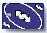 Spielkarte Reverse blau Kreditkarten Aufkleber | Transport, Debitkarte, Kreditkarte | Abdeckung & Personalisierung von Bankkarten | Blasenfrei, schlank, w