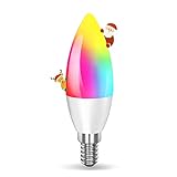 DOGAIN E14 Smart LED Kerze Lampe, WlanGlühbirne 2700-6500K Dimmbar Birne 16 Millionen,auf NUR 2.4 GHz Netzwerk, Kompatibel mit mit Alexa Echo und Google Home, 1er Pack