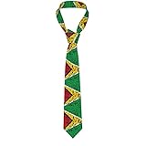 NA Mode Krawatten für Männer, schlanke Krawatte für Mann, elegante klassische Krawatte des klassischen Mannes, Vintage Guyana-Flagge, Geschenke Krawatte für Valentinstag Vatertag, Anzug Zubehör