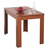 RICOO Esstisch klein 110 x 75 x 68 cm Küchen-Tisch Esszimmer-Tisch Eiche Braun Rustikal – WM088-ER