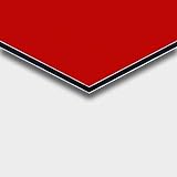 Alu DILITE® Platte rot für Schilder, Wegweiser, Displays am POS, Trennwände, Messebau, Maße: 50 x 25 cm, Stärke: 3mm