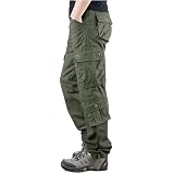 Generisch Herren Arbeitshose Mit 8 Taschen Cargohose Robust & Atmungsaktiv FüR Outdoor Weite Passform Taktische Hose Mit VerstäRkten NäHten Bergsteigerhose Baumwolle Funk