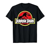 Jurassic Park Classic Red And Yellow T-Rex Logo T-S
