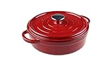 Flacher Topf - Gusstöpfe mit 2 Griffen, 28 cm, 4.2lt, Cast Pots Frying Pan, Red, Cookware, Kitchen Cookware, Soup Pot, Pasta Pot