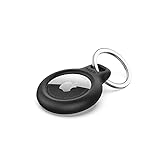 Belkin AirTag Hülle mit Schlüsselanhänger (Secure Holder Schutzhülle für Air Tag, Accessoire mit Kratzschutz) – Schwarz